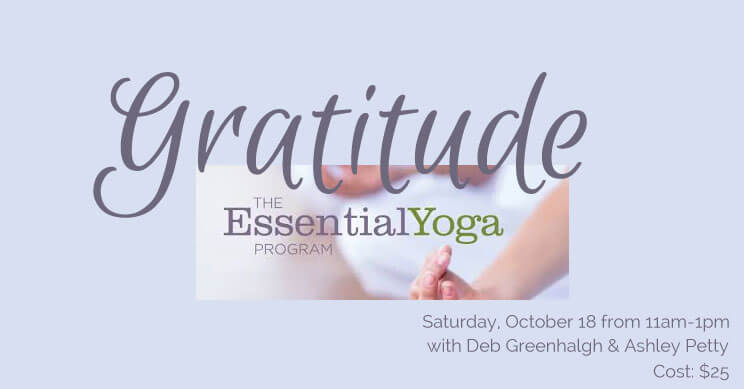 Gratitude workshop at Namaste Yoga in Irmo