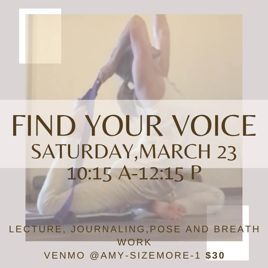 Workshop 3/23--Find Your Voice